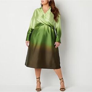 Elegant Green Ombre Dress